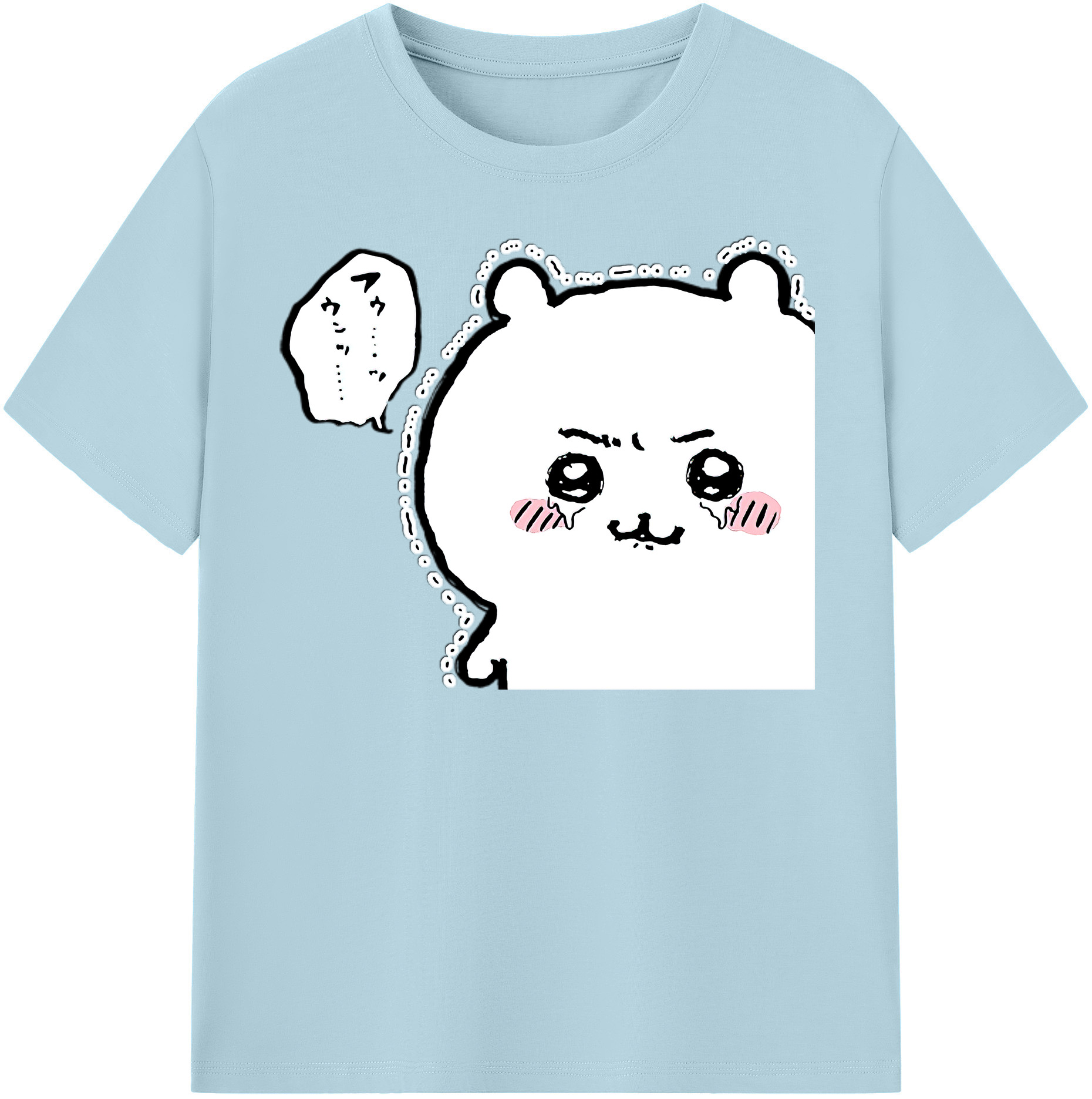 （画像用） ちいかわ ちいかわ Chii-kawa chiikawa 綿100％半袖Tシャツ（フロントプリント）